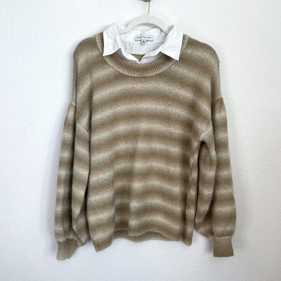 SOMETHING NAVY Neutral Tan Striped Sweater - Picture 7 of 16